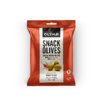 Olymp Snack zelené olivy s chilli paprikou