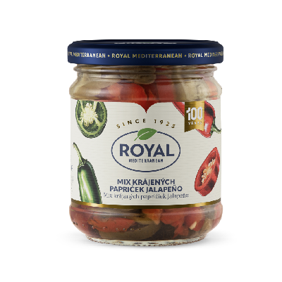 Royal mix zelených a červených papriček jalapeno