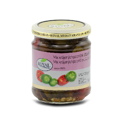 Royal mix zelených a červených papriček jalapeno