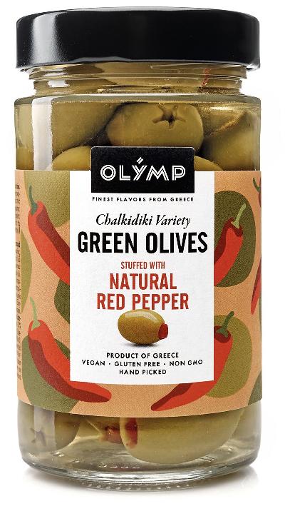 Olymp zelené olivy s paprikou