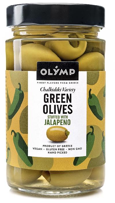 Olymp zelené olivy s jalapeno