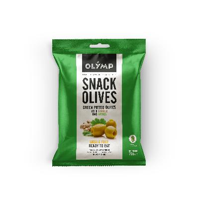 Olymp Snack zelené olivy s zázvorem