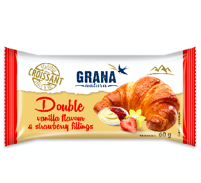 GRANA Croissant vanilka-jahoda
