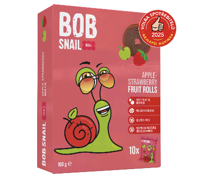 Šnek Bob jablečno-jahodové rolky
