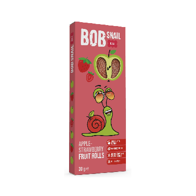 Šnek Bob jablečno-jahodové rolky