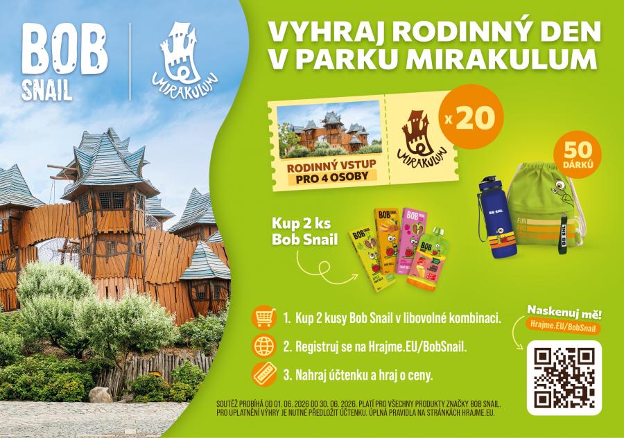 BOB Snail rozdává radost v parku Mirakulum